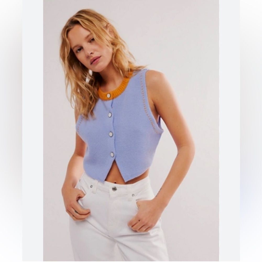 Free People Sammi Cashmere Sweater Vest Small